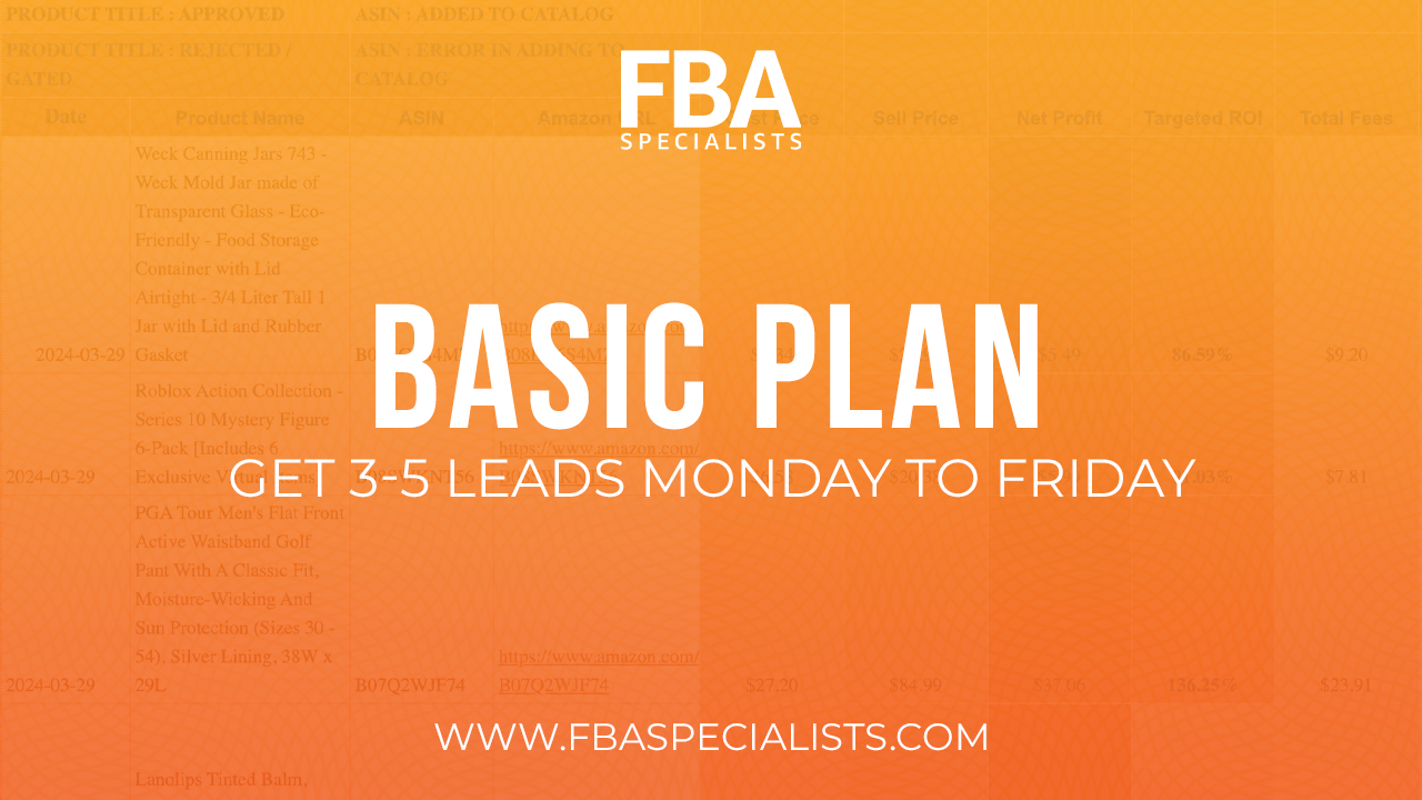 Basic Plan Key Basic Plan – FBA Specialists